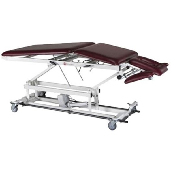 Armedica Hi-Lo Table w/ Elevated Center & Tilt/Adjustable Armrests, Burgundy AMBA505-BRG